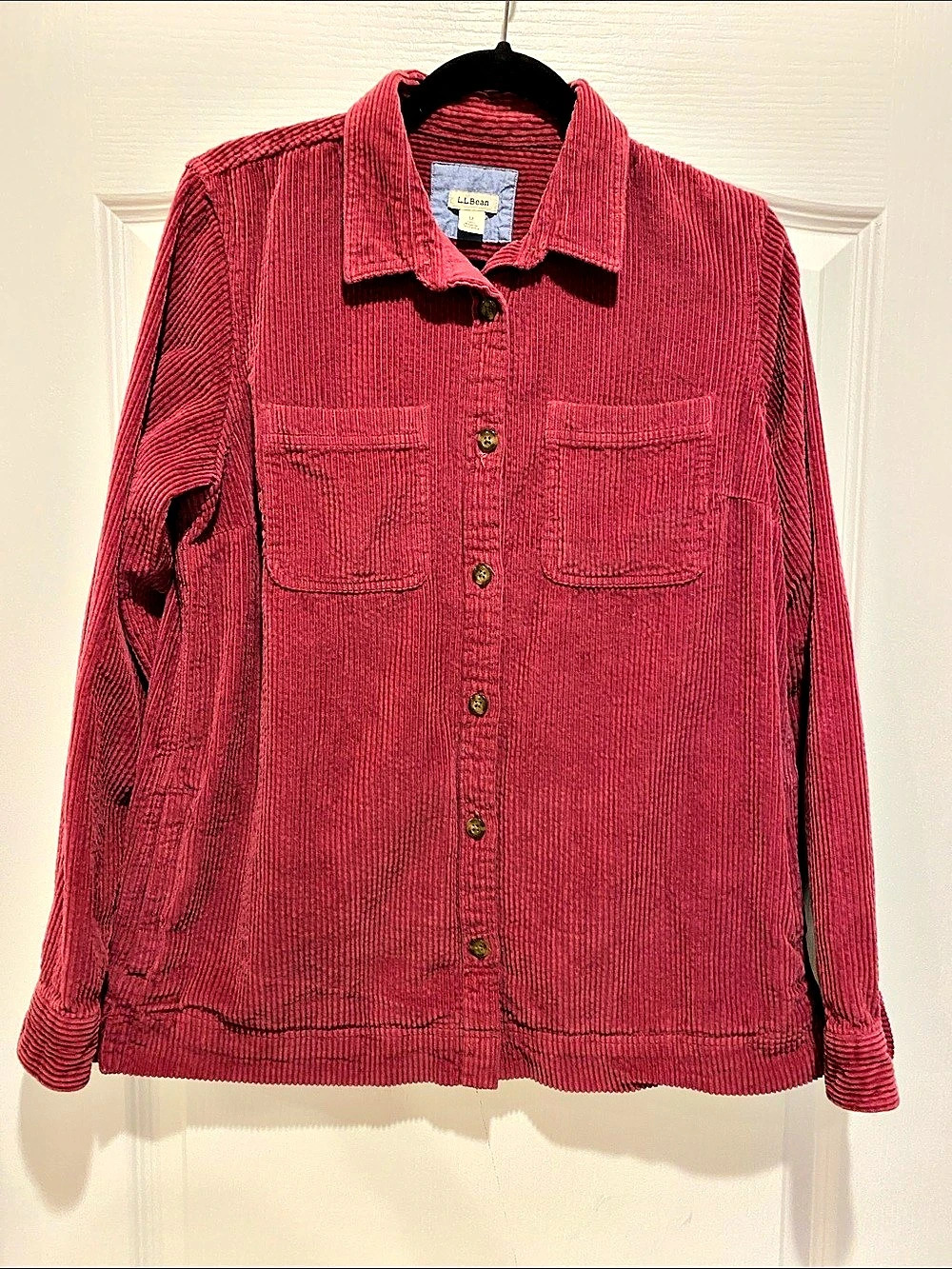 L.L.Bean Cotton Corduroy Shirt Jacket Size Medium